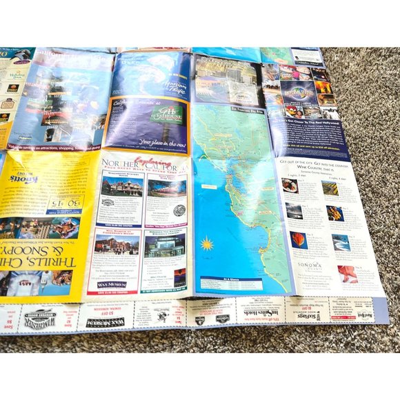 2001 California Travel Ideas Map Official Tourism Fold Out Map - Picture 14 of 15